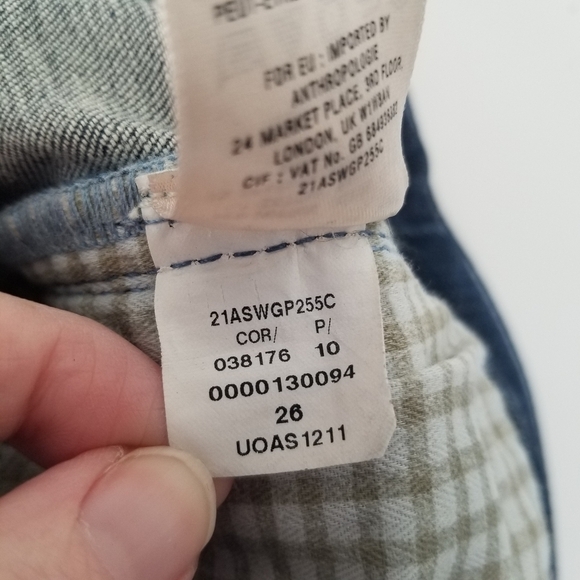 Anthropologie Pilcro Stet Slim Bootcut Jeans Dark Wash Size 26 - Picture 9 of 14